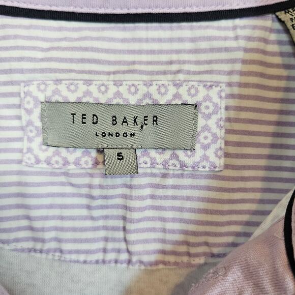 Ted Baker London Collared Lemsher Knit Stretch Polo Shirt Purple Size 5 Men's XL - Picture 8 of 9